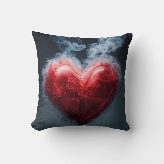 Elegant Harmony: Black and Red a crane chinnese Throw Pillow (Front)
