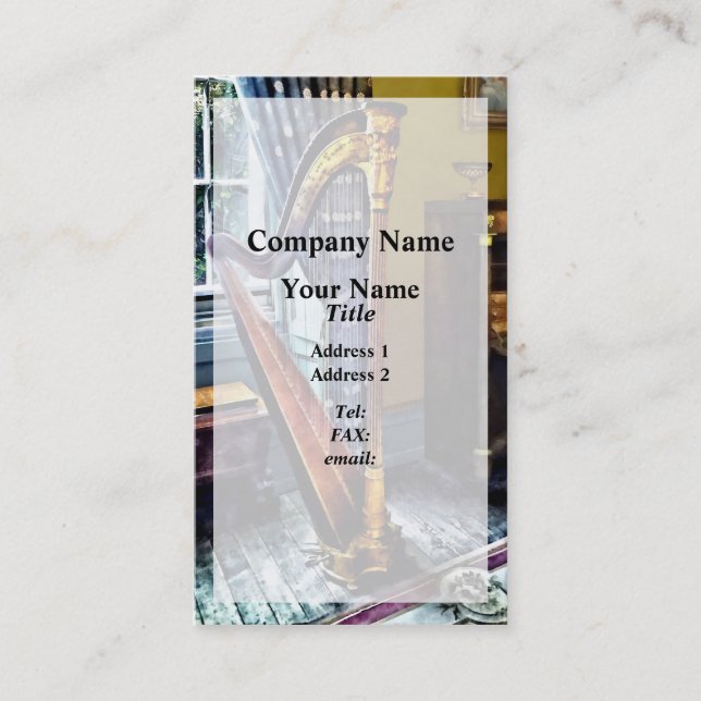 Elegant Harp Business Card (Front)