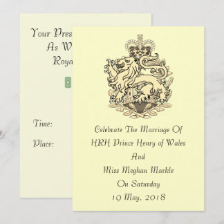 Elegant Harry & Meghan Royal Wedding Invitation