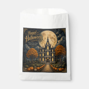 Elegant Haunted Manor Halloween Favor Bag