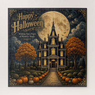 Elegant Haunted Manor Halloween Jigsaw Puzzle