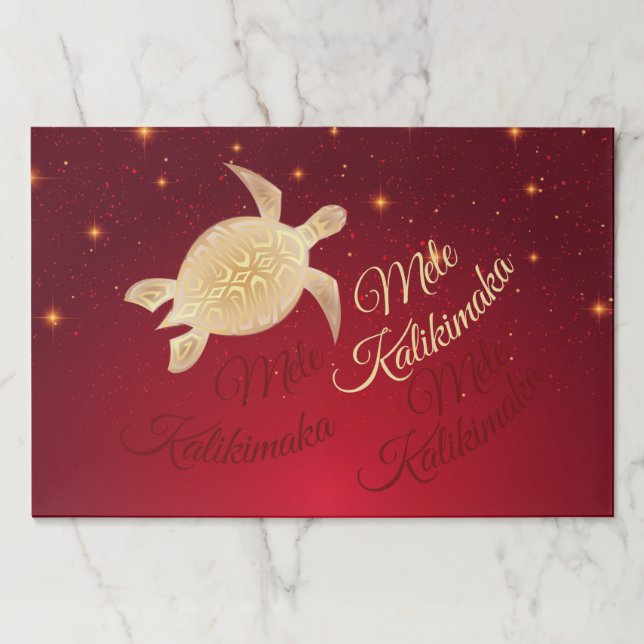 Elegant Hawaiian Christmas Paper Pad (Front)