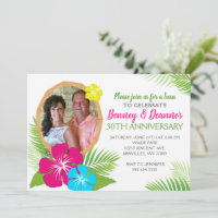 Elegant Hawaiian Luau Anniversary Photo