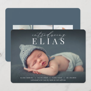 Elegant Headline Photo Birth Announcement