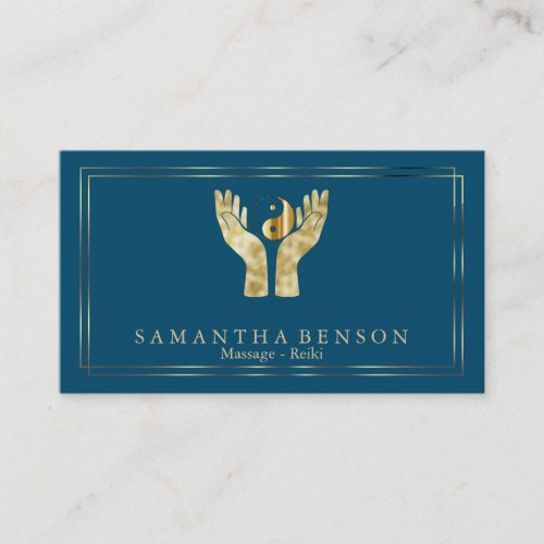 Elegant Healing Hands Yin Yang symbol  Business Card