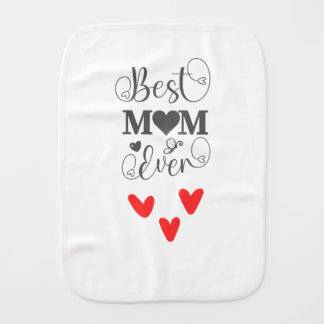 Elegant Heart & Butterfly Design for Mother’s Day Baby Burp Cloth