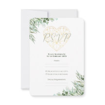 Elegant Heart Eucalyptus Foliage Formal Wedding