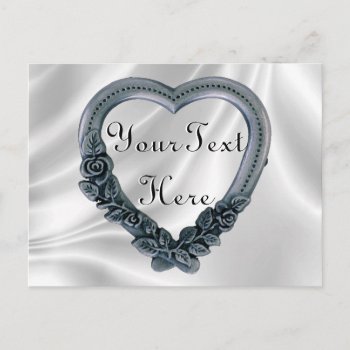 Elegant Heart Frame Postcards by mvdesigns at Zazzle
