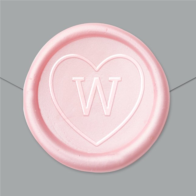 Elegant Heart Initial Monogram Wax Seal Sticker (Creator Uploaded)
