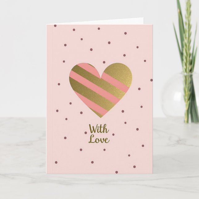 Elegant Heart Mothers Day Card (Front)