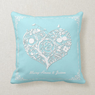 Elegant Heart Newly Wed Decorator Pillow