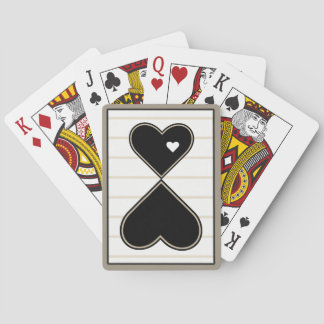 Elegant Heart on Heart Poker Cards