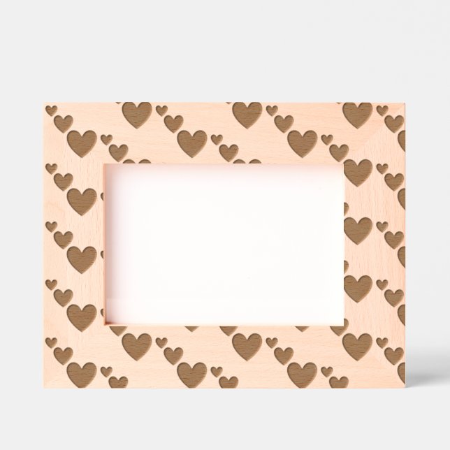Elegant Heart Pattern in Modern, Simple Pattern Engraved Frames (Front)