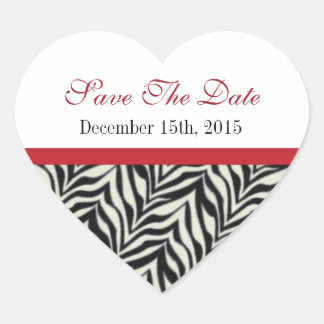 Elegant Heart: Save The Date Stickers