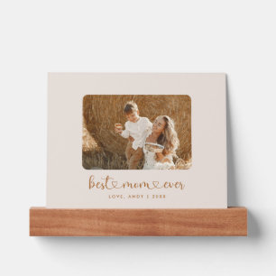 Elegant Heart Script Photo Mother's Day Picture Ledge