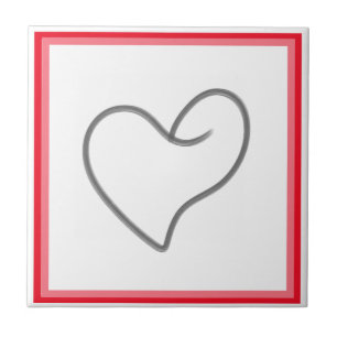 Elegant Heart Shape Design Ceramic Tile