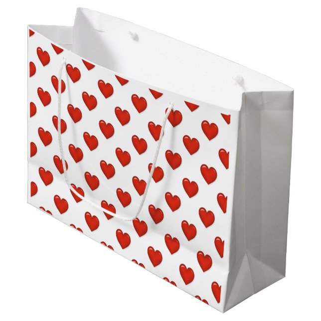 Elegant Heart Shape Large Gift Bag (Front Angled)