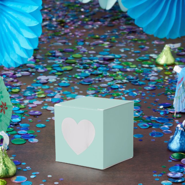 Elegant Heart Shaped Favor Boxes in Pastel Blue (Party)