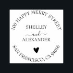 Elegant Heart Two Names Return Address Self-inking Stamp<br><div class="desc">Personalize this elegant address stamp with your own details for stylish envelopes that will bring joy to your loved ones. Perfect for holiday cards,  wedding invitations,  thank you notes,  everyday mail,  and more.</div>