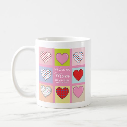 Elegant Heartful Motherâs Day Design Coffee Mug