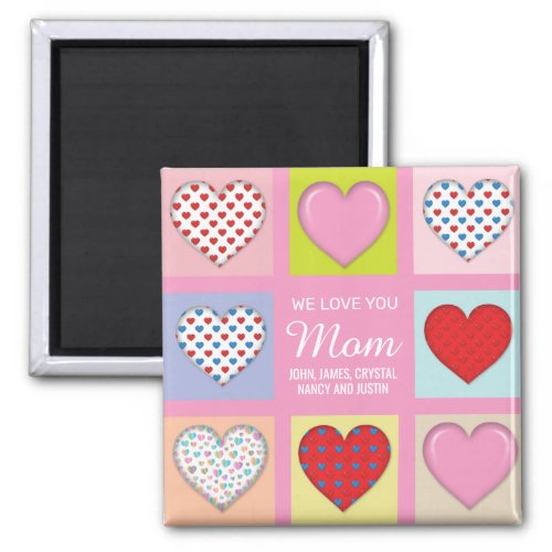 Elegant Heartful Motherâs Day Design Magnet