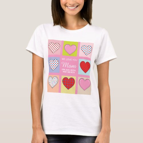 Elegant Heartful Mothers Day Design T_Shirt