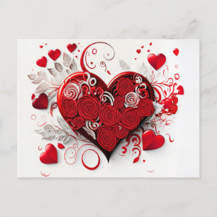 Elegant Hearts Postcard