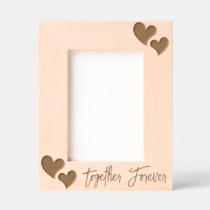 Elegant Hearts With Custom Text  Engraved Frames
