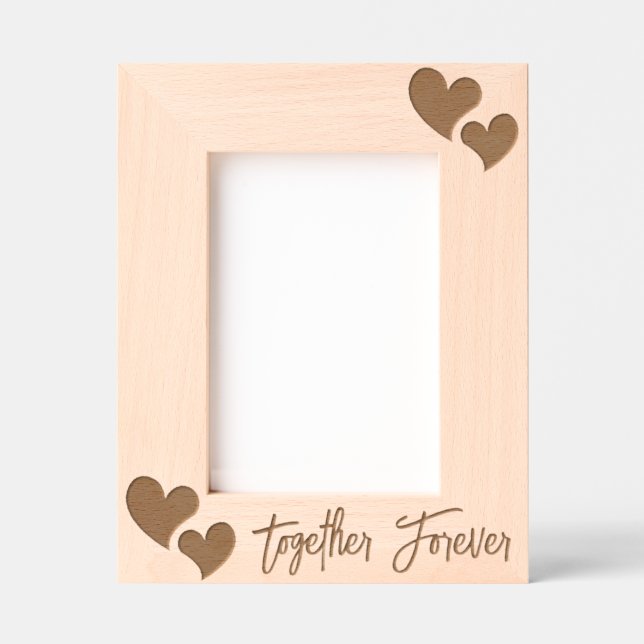 Elegant Hearts With Custom Text  Engraved Frames (Front)