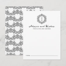 Elegant Heirloom Crest Black Wedding Monogram