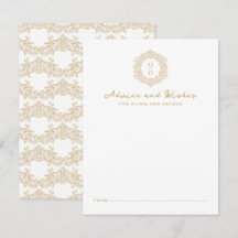 Elegant Heirloom Crest Gold Wedding Monogram