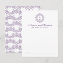 Elegant Heirloom Crest Purple Wedding Monogram