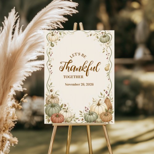 Elegant Heirloom Pumpkin Thanksgiving Foam Board