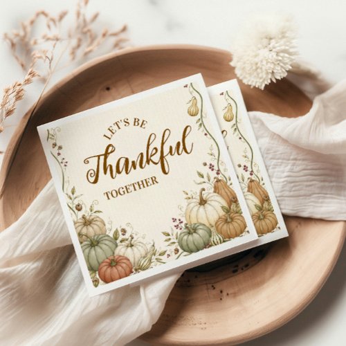 Elegant Heirloom Pumpkin Thanksgiving Napkins