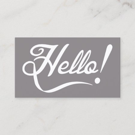 Elegant Hello Business Card