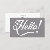 Elegant Hello Business Card (Front/Back)