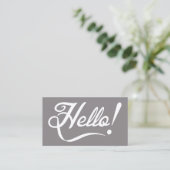 Elegant Hello Business Card (Standing Front)