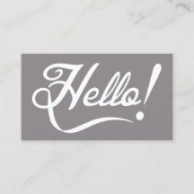 Elegant Hello Business Card