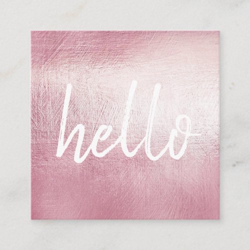 Elegant Hello EventPlanner Square Business Card