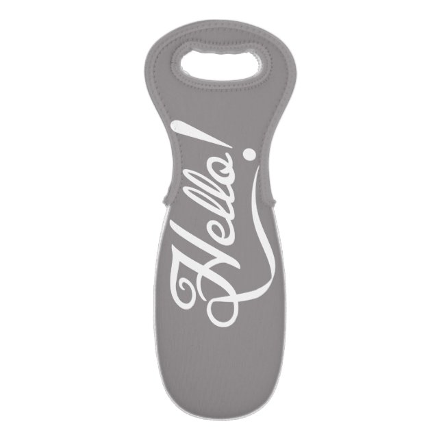 Elegant Hello Wine Bag (Front Flat)