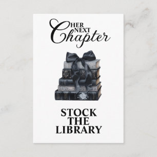 Elegant Her Next Chapter Bookish Bridal Shower Enclosure Card