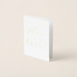 Elegant Her Vows Wedding Card For Bride's Vows<br><div class="desc">This beautiful Her Vows foil card is the perfect place for the Bride to Be to write her personalized wedding vows. The card will create a lasting keepsake of the day you say 'I do'.</div>