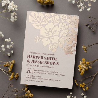Elegant Hibiscus Beach Wedding