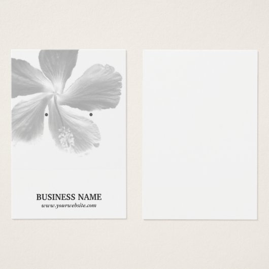 Elegant Hibiscus Flower Earring Holder (Front & Back)