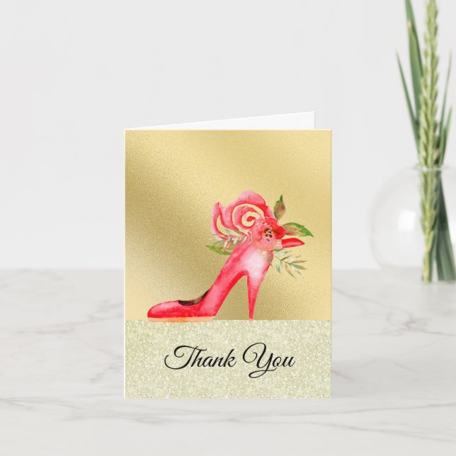 Elegant High Heal Thank You Card (Front)