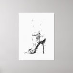Elegant High Heel Foot - Feminine Style Canvas Print