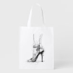 Elegant High Heel Foot - Feminine Style Grocery Bag