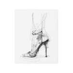 Elegant High Heel Foot - Feminine Style Metal Print
