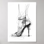 Elegant High Heel Foot - Feminine Style Poster