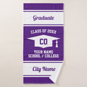Elegant High School Graduation Class of 2025 gift Bath Towel